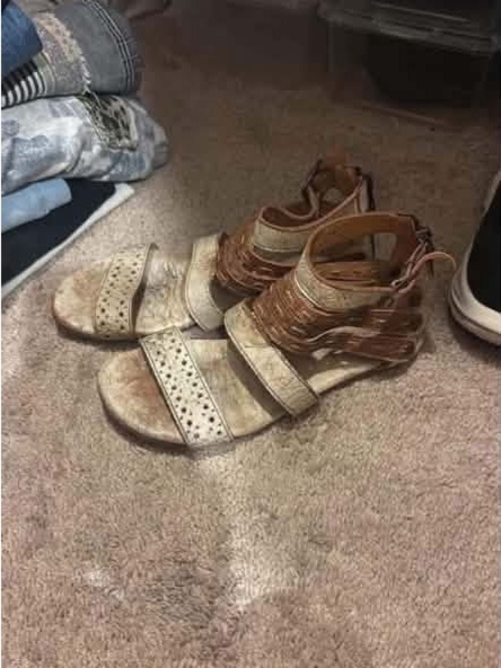 Bed Stu Brown and Tan Strappy Gladiator Sandals